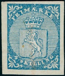 1. Normalt randet merke med spor av blekkstrek, som er forsøkt ...