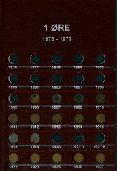 Norske sirkulasjonsmynter siden 1874. 3 stk. lettbrukte album med bra ...