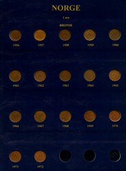 Samling 1- og 2-ører innsatt i Leuchtturm-album (bind I) med kassett ...