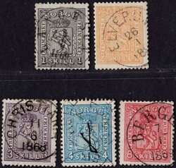 11-15. Serie våpen III med vakre avstemplinger (4 sk ...