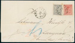 13, 15b. 3 og 8 skilling 1867 til 11 skilling på omslag fra ...