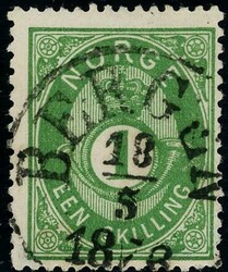 16 IIa. Nær prakt BERGEN 18.5.1878. Et par lett slitte tagger nede