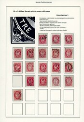 18. 144 stk. på 8 albumblader. Nyanser. Blandet kvalitet (minst ...