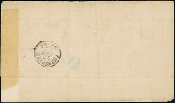 18b x3. Tre merker til 9 skilling porto fra RIISØER med uklare 23/6 ...