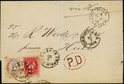 18, 19 Id. 3 + 4 skilling til 7 skilling på enkelt brevomslag fra ...