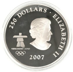 CANADA. $250 2007, OL Vancouver 2010. 1 kg 99,99 % sølv, kvalitet ...