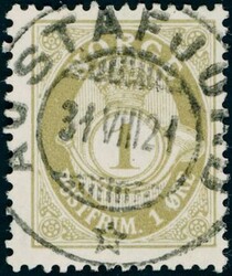 96. AUSTAFJORD 31 VII 21 (Nt). Luksus stempel