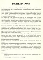 96-108. Posthorn 1909 - innledningen til spesialsamlingen på 5 ...