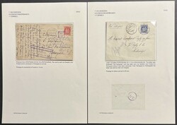 99-100, 103 (+ 73). Seks utstillingsmonterte ark med tilsammen åtte ...