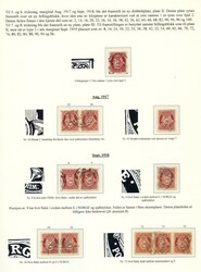 108. 50 øre Posthorn 1909 - utstillingsmontert oppsett med ...