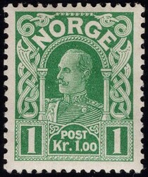 110 I. Prakt velsentrert merke. Liten rest etter førstegangs ...