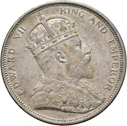 STRAITS SETTLEMENTS. Edward VII. Dollar 1904 B, Bombay, kvalitet 01, ...