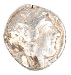 Tetradrakme ugle, 440 - 404 f.kr. Kvalitet 1/1-, ca. 25 mm, 16.7 gram ...