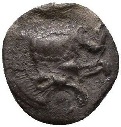 GREEK. Mysia. Kyzikos. Circa 450-400 BC. AR Hemiobol, 10mm, 0,35 ...