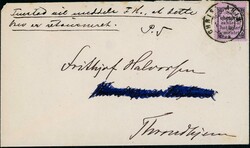 1y. Brev stemplet Christiania og sent til Trondhjem. Noen ...