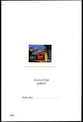 1205. 4.00 kr Turistmerker II med motiv av Fløibanen i Bergen - ...