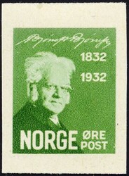 BJØRNSTJERNE BJØRNSON 100 ÅR - utagget prøvetrykk uten valør i ...