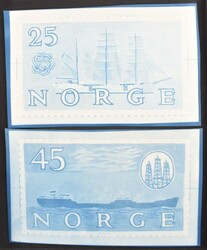 SKIP 1960 - fire forstørrete "utkast" til skipsserien i 1960 i ...