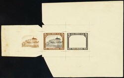 UTKAST 1913 - AKERSHUS FESTNING - prøvetrykk av bygningen og av ...