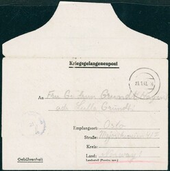 MARLAG. Interessant offisersbrev til Norge med stumt stempel 23.1.43 ...