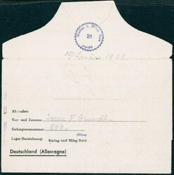 MARLAG. Interessant offisersbrev til Norge med stumt stempel 23.1.43 ...