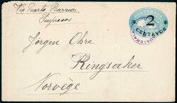 GUATEMALA - Trykksak sendt til Ringsaker, antatt ca. 1895, høyst ...