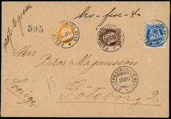 SVERIGE. Bankobrev til Göteborg stemplet Feltpostkontor No 19 ...