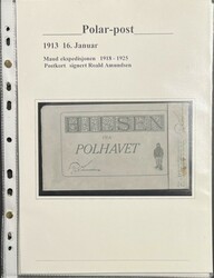 Roald Amundsen, Maud ekspedisjonen 1918-1925. Mappe og fem postkort ...