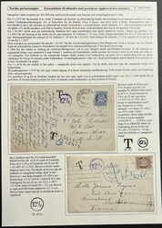 STRAFFEPORTO. Syv utstillingsmonterte albumsider med tilsammen 14 ...