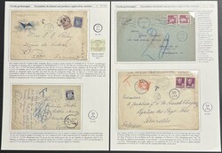 STRAFFEPORTO. Syv utstillingsmonterte albumsider med tilsammen 14 ...