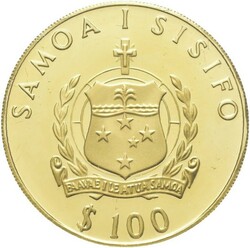 SAMOA 100 tala 1994 "Tigris expedition". Kvalitet proof, 7,5 gram  ...