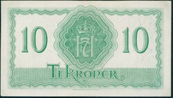 10 kr 1944 Z 445719. London. Kvalitet 1+, svakt skitten og noe ...