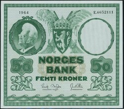 50 kr 1964 E.6652111 Brofoss / Ottesen, kvalitet 01. NP 34C