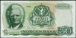 50 kr 1966 Z.0033018 erstatningsseddel Brofoss / Petersen, PMG 53. NP ...
