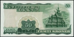 50 kr 1966 Z.0033018 erstatningsseddel Brofoss / Petersen, PMG 53. NP ...
