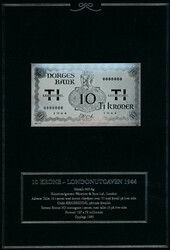 LONDONSEDLER I KOPIBELAGT MED SØLV. 12 stk. sølvbelagte kopier, fra ...