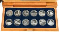 KONGERIKET NORGE. Norges sølvskatt. Sett i treskrin med 12 store ...