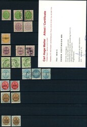 Liten samling - inkl. jul - på fem sider. Flere gode merker, noen av ...