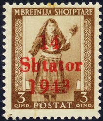 GERMAN OCCUPATION WW II - Mi 3 - overtrykk "Sbator" istedenfor ...