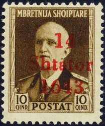 GERMAN OCCUPATION WW II - Mi 5 II - overtrykk "1643" istedenfor ...