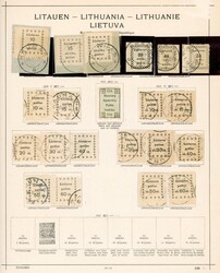 LITAUEN. Samling 1918-1940 på eldre Schabek-albumsider i perm. ...