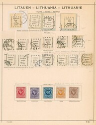 LITAUEN. Samling 1918-1940 på eldre Schabek-albumsider i perm. ...