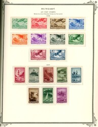 UNGARN. En ganske omfattende delsamling 1930-1993 i et Scott-album, ...