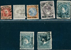 NED. INDIA. En samling til 1949 på albumark. (ca. € 700)