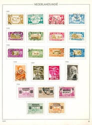NED. INDIA. En samling til 1949 på albumark. (ca. € 700)