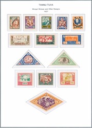 TANNU-TUVA. Samling ca. 125 merker, inkl. MI. 15-34 *, og ikke minst ...