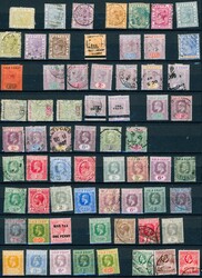 GOLD COAST. En samling på to sider, 1/-, 2/- og 19/- 1898 er fiskalt ...