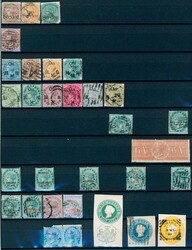 INDIA. Samling ryddig oppsatt i tykk innstikkbok med noe ok på ...