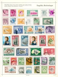 Generalsamling med oppgitt 11000 merker i tykkere album, bl.a. en del ...