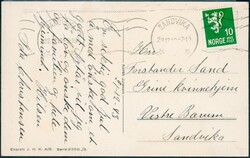 KJELL AUKRUST. Fint julekort med ekorn (J. H. K A/S Serie 2356/3). Br ...